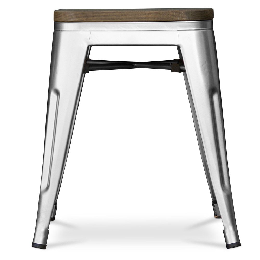Taburete Bistrot Metalix de madera - Metal - 45 cm