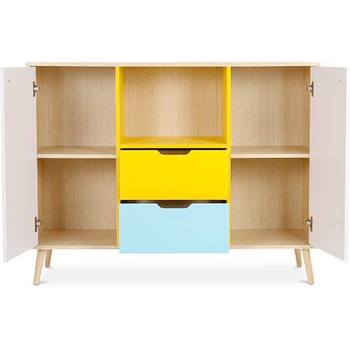 Aparador de Madera - Diseño Multicolor - Estilo Escandinavo - Graep