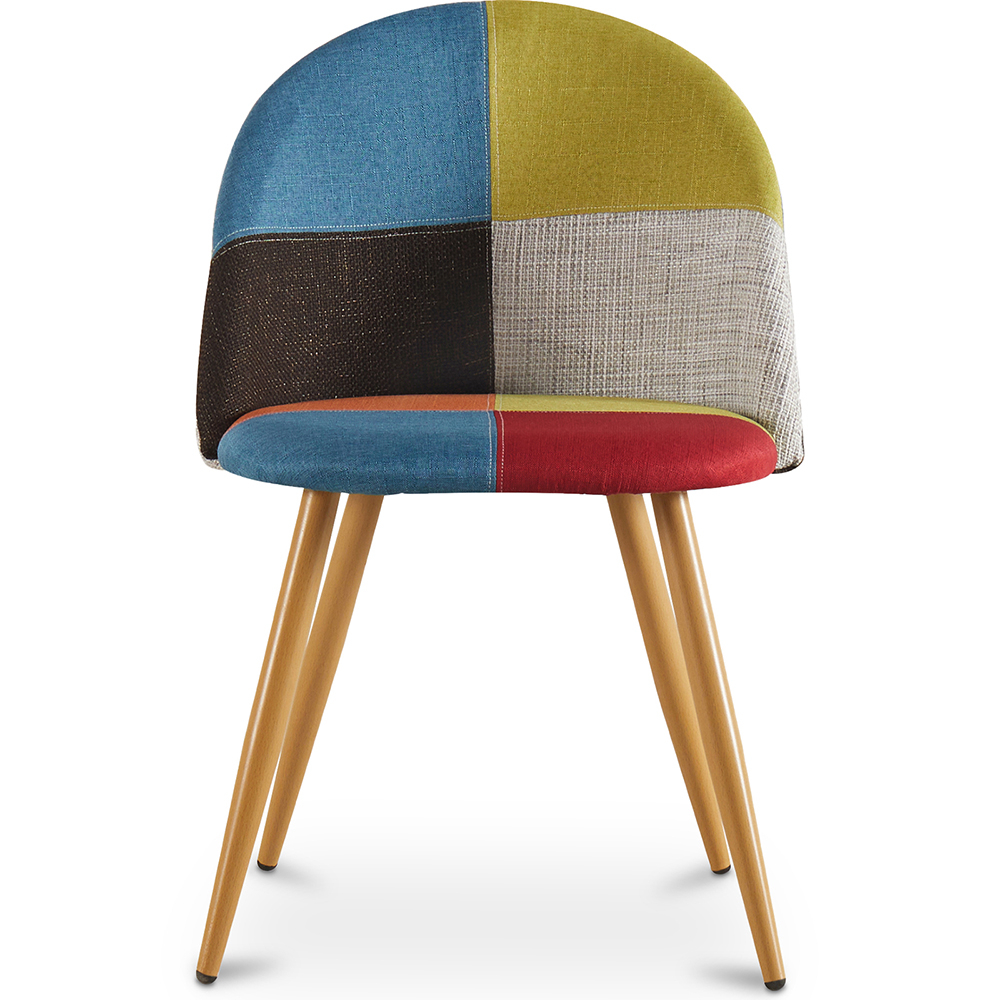 Silla de Comedor Vintage Tapizada Patchwork diseño Escandinava - Bennett Fiona