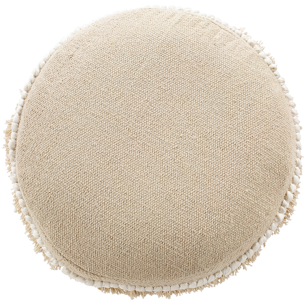 Taburete Puff Estilo Boho Bali en Madera y Algodón - Jessie Bali