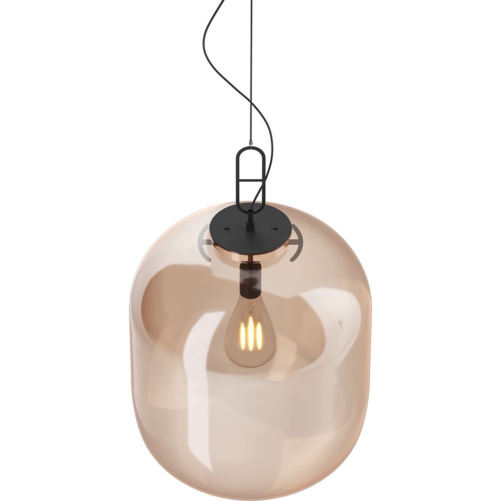 Lámpara colgante diseño moderno de metal y cristal - Crada - Grande